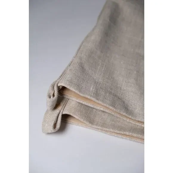 Maryam Nassir Zadeh Cream Woven Linen Norfolk Knee High Boots Womens US 41 / 10 - Picture 8 of 14